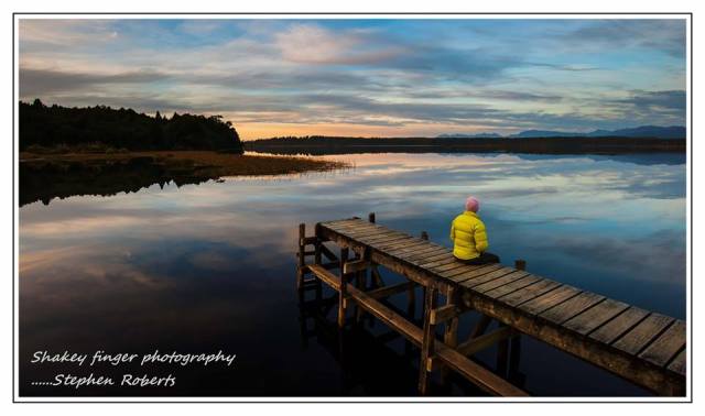 lake mahinapua reflections of sunset